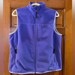 NEW L.L. Bean Lavender Fleece Vest, size M